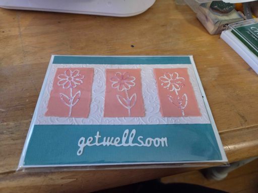 Get Well Soon with 3 separate flowers